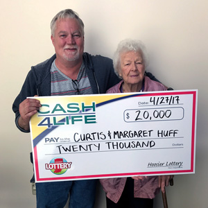 Curtis Huff and Margaret Huff win 20k in Cash4Life 2nd Chance