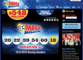 $548 million jackpot prize - Mega Millions